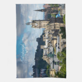 Custom Text Edinburgh Scotland キッチンタオル (縦)