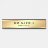 Custom Text Elegant Gold Modern Template Luxury サインプレート (正面)