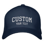 Custom Text Embroidered Baseball Cap Personalized 刺繍入りキャップ (正面)