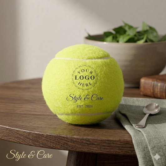 Custom Text Established Tennis Ball Brand Design テニスボール