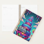 Custom Text Fantasy Sweet Treat Tower プランナー手帳 (ディスプレー)