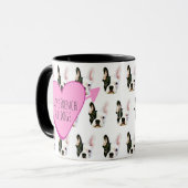 Custom Text French Bulldog Coffee Mug マグカップ (正面左)