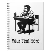 Custom Text Grunge Student Art Notebook ノートブック (正面)