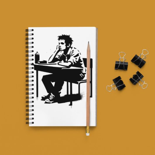 Custom Text Grunge Student Art Notebook ノートブック