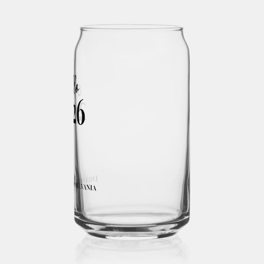 Custom Text Hello 2026 New Years Eve Party ガラス缶 (左)