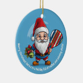 🎾🎄Custom text, Jingle Smash セラミックオーナメント (右)