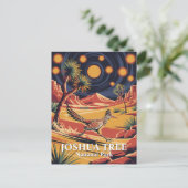 Custom Text Joshua Tree Wildlife Roadrunner Desert ポストカード (スタンド正面)