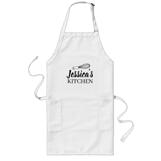 Custom Text Kitchen Apron ロングエプロン (正面)