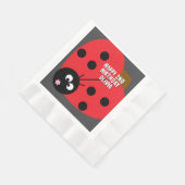 Custom Text Ladybird Party Napkin – Cute Cartoon  縁ありランチョンナプキン (角)