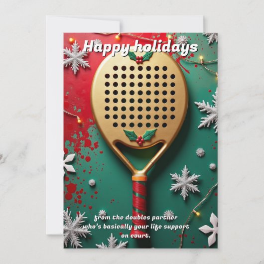 🎾🎄Custom text, Life Support & Lobs シーズンカード (正面)