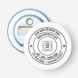 Custom Text Logo Name Address Website Design 栓抜き