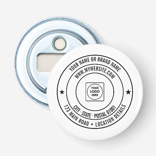 Custom Text Logo Name Address Website Design 栓抜き (正面)