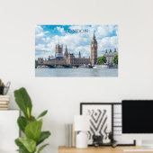 Custom Text London ポスター (ホームオフィス)