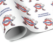 Custom Text London Calling ラッピングペーパー (ロールコーナー)