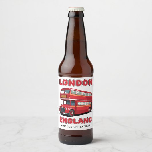 Custom Text London England ビールラベル (正面)