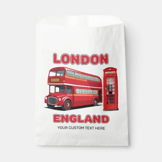 Custom Text London England フェイバーバッグ (正面)