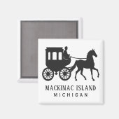 Custom Text Mackinac Island マグネット (正面/裏面)