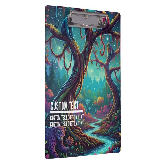 Custom Text Magical Jungle Monkeys & Leopard クリップボード (右)
