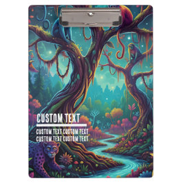 Custom Text Magical Jungle Monkeys & Leopard クリップボード