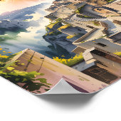  Custom Text Matera Italy Travel Sassi di Matera ポスター (角)