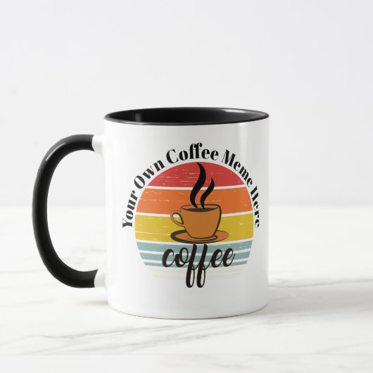 Custom Text Meme Mug - Personalized Funny Coffee  マグカップ (左)