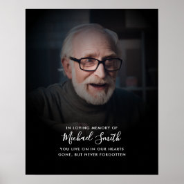 Custom Text Memorial Photo Tribute Print ポスター