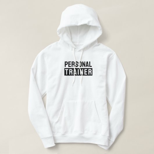 Custom Text Mens Modern Elegant Personal Trainer パーカ (デザイン正面)