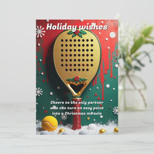 🎾🎄Custom text, Miracle Shots & Mistletoe Misses シーズンカード (スタンド正面)