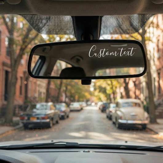 Custom Text Mirror Decal – Personalized Car Mirror シール