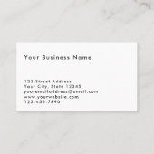 Custom Text Modern Black QR Code Professional 名刺 (裏面)