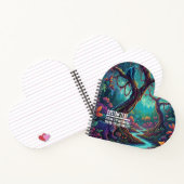 Custom Text Mystical Forest Wildlife Jaguar Monkey ノートブック (内部)