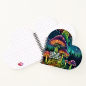 Custom Text Mystical Mushroom Grove Heart Journal  ノートブック (内部)