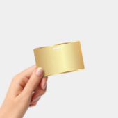 Custom Text Name Logo Name Gold Blank Background バッジ (手持ち)