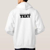 Custom Text Name Mens Modern Double Sided Print パーカ (裏面)
