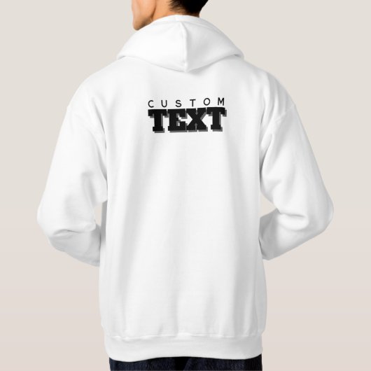 Custom Text Name Mens Modern Double Sided Print パーカ (裏面)