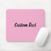 Custom Text on Light Pink with Black Script マウスパッド (マウス)
