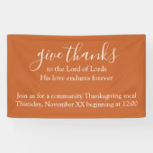 Custom Text Orange Thanksgiving Meal Church 横断幕 (横)