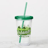 Custom Text Orlando Florida アクリルタンブラー (裏面)