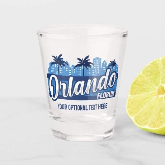 Custom Text Orlando Florida ショットグラス (正面)