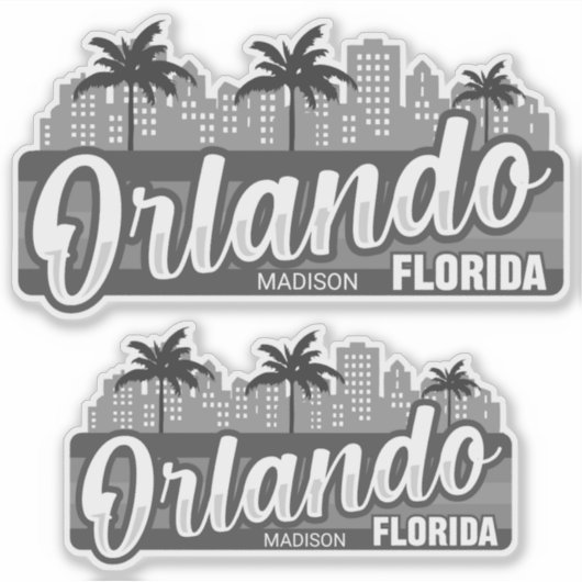 Custom Text Orlando Florida シール (正面)