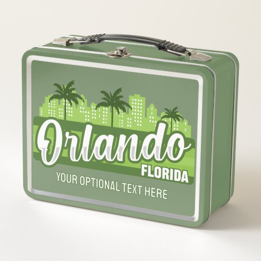 Custom Text Orlando Florida メタルランチボックス (正面)