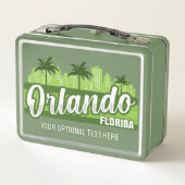 Custom Text Orlando Florida メタルランチボックス (裏面)
