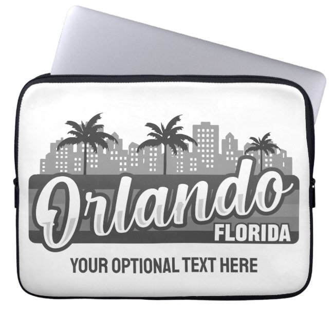 Custom Text Orlando Florida ラップトップスリーブ (正面)