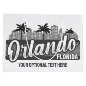 Custom Text Orlando Florida ラージペーパーバッグ (裏面)