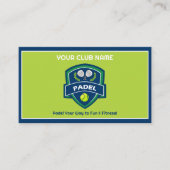 🎾 Custom text, Padel Club 名刺 (正面)