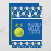 🎾🎄Custom text,  Padel-ing Through the Snow! シーズンカード (正面/裏面)