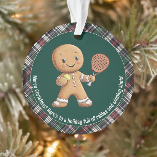 🎾🎄Custom text, Padel Powered Christmas オーナメント (ツリー)