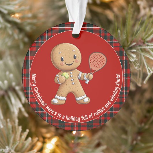 🎾🎄Custom text,  Padel Powered Christmas オーナメント (ツリー)