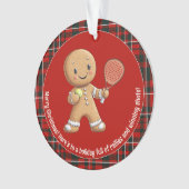 🎾🎄Custom text,  Padel Powered Christmas オーナメント (正面)