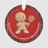 🎾🎄Custom text,  Padel Powered Christmas オーナメント (正面)